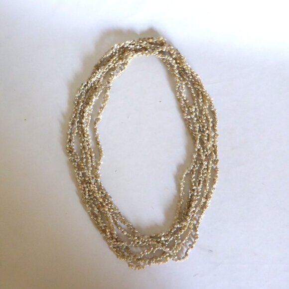 VINTAGE HAWAIIAN 32”-36” PIKAKE NATURAL MINI TURBO SHELL NECKLACE LEI SET OF 6 - Picture 2 of 8